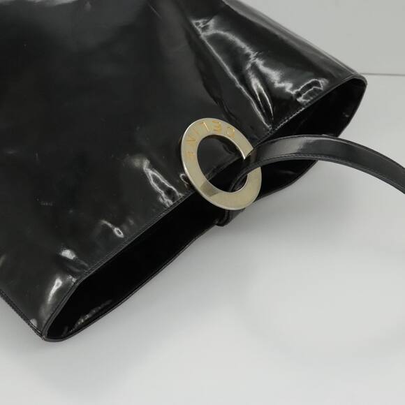 CELINE Shoulder Bag Enamel Black - Picture 7 of 13